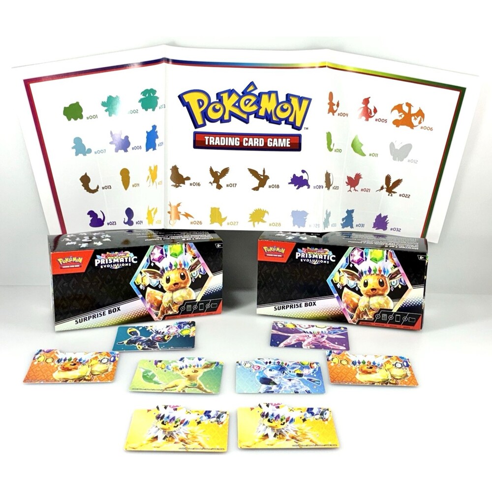 Pokémon Center Prismatic Evolutions Surprise Boxes with Poster and Dividers